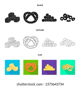 Isolated object of Oktoberfest and bar sign. Set of Oktoberfest and cooking stock vector illustration.