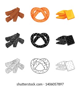 Isolated object of Oktoberfest and bar sign. Collection of Oktoberfest and cooking vector icon for stock.