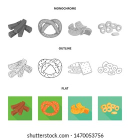 Isolated object of Oktoberfest and bar sign. Set of Oktoberfest and cooking vector icon for stock.