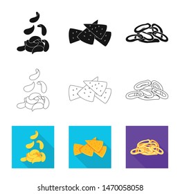 Isolated object of Oktoberfest and bar sign. Collection of Oktoberfest and cooking stock vector illustration.