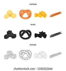 Isolated object of Oktoberfest and bar symbol. Set of Oktoberfest and cooking stock symbol for web.