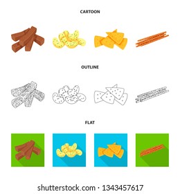 Isolated object of Oktoberfest and bar symbol. Set of Oktoberfest and cooking stock symbol for web.