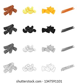 Isolated object of Oktoberfest and bar symbol. Collection of Oktoberfest and cooking stock symbol for web.