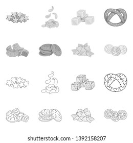 Isolated object of Oktoberfest and bar symbol. Collection of Oktoberfest and cooking vector icon for stock.