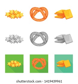 Isolated object of Oktoberfest and bar symbol. Collection of Oktoberfest and cooking vector icon for stock.
