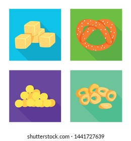 Isolated object of Oktoberfest and bar symbol. Collection of Oktoberfest and cooking vector icon for stock.