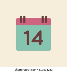 Isolated object on a white background for valentine's day. calendar.