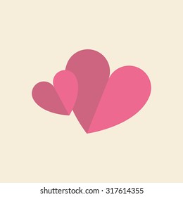 Isolated object on a white background for valentine's day. hearts.