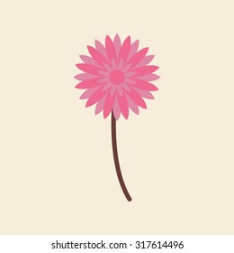 Isolated object on a white background for valentine's day. flower.