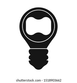 Isolated object of opener and wine logo. Web element of opener and bottle stock vector illustration.