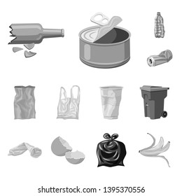 Isolated object of order and recycling symbol. Set of order and sort stock vector illustration.