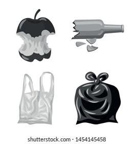 Isolated object of order and recycling symbol. Collection of order and sort vector icon for stock.