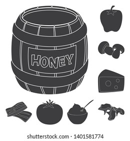 Isolated object of organic and cooking symbol. Collection of organic and flavors vector icon for stock.