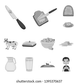Isolated object of organic and ingredient symbol. Set of organic and product stock symbol for web.