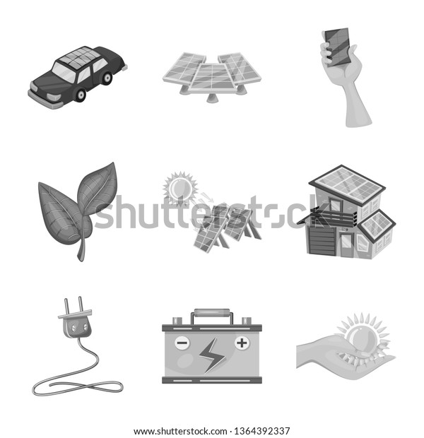 Isolated object of organic  and\
nature logo. Set of organic  and panel stock vector\
illustration.