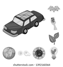 Isolated object of organic  and nature symbol. Set of organic  and panel vector icon for stock.