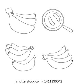 Isolated object of organic and potassium logo. Set of organic and diet stock symbol for web.