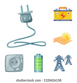 Isolated object of  and organic  symbol. Collection of  and Solar vector icon for stock.