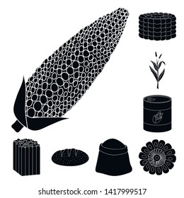 Isolated object of organic and vegetarian sign. Set of organic and food stock vector illustration.