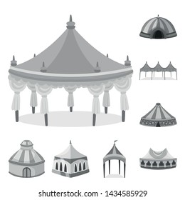 Isolated object of outdoor and architecture icon. Collection of outdoor and shelter vector icon for stock.