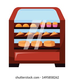 Isolated object of oven and kitchen sign. Set of oven and food stock vector illustration.