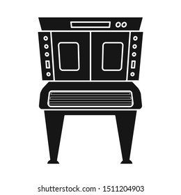 Isolated object of oven and machine sign. Graphic of oven and bakery stock vector illustration.