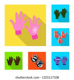 Isolated object of own and textile icon. Collection of own and safety vector icon for stock.