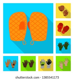 Isolated object of own and textile logo. Collection of own and safety stock vector illustration.