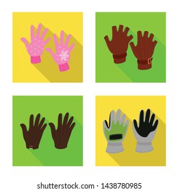 Isolated object of own and textile logo. Set of own and safety vector icon for stock.