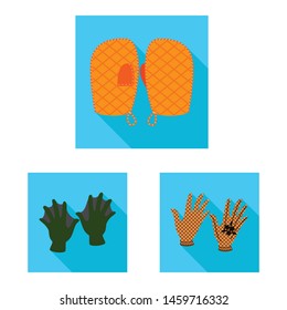 Isolated object of own and textile sign. Collection of own and safety vector icon for stock.