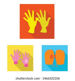 Isolated object of own and textile sign. Collection of own and safety stock vector illustration.
