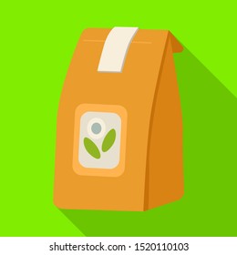 Isolated object of pack and seeds symbol. Graphic of pack and seed stock vector illustration.