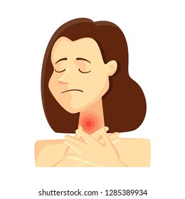 Isolated object of pain and disease logo. Collection of pain and injury stock symbol for web.