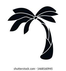 Isolated object of palm and exotic sign. Set of palm and trunk stock symbol for web.