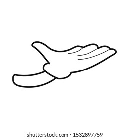 Isolated object of palm and hand logo. Graphic of palm and glove stock symbol for web.