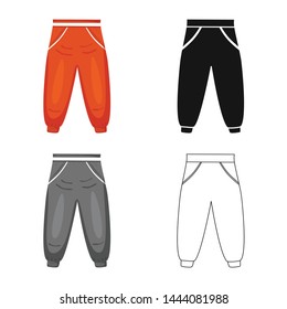 Isolated object of pants and newborn symbol. Set of pants and clothing stock symbol for web.