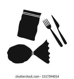 Isolated object of paper and trash icon. Web element of paper and plastic stock vector illustration.