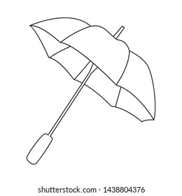 Isolated object of parasol and autumn icon. Collection of parasol and season vector icon for stock.