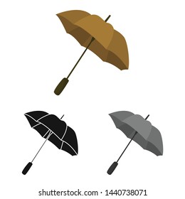 Isolated object of parasol and autumn logo. Set of parasol and season vector icon for stock.