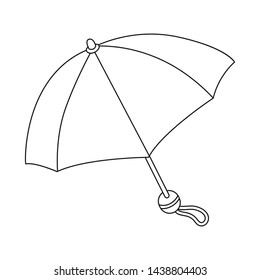Isolated object of parasol and spring sign. Set of parasol and meteorology vector icon for stock.