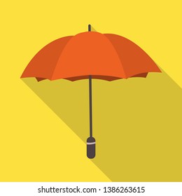 Isolated object of parasol and water logo. Collection of parasol and yellow stock vector illustration.