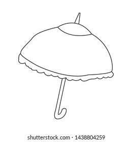Isolated object of parasol and water symbol. Collection of parasol and yellow stock symbol for web.