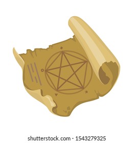 Isolated object of parchment and alchemy logo. Web element of parchment and manuscript stock symbol for web.