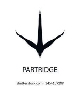 Isolated object of partridge and trail logo. Set of partridge and quail stock symbol for web.