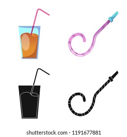Isolated object of party and birthday icon. Collection of party and celebration stock symbol for web.