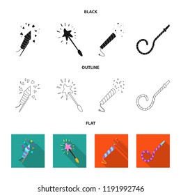 Isolated object of party and birthday icon. Collection of party and celebration vector icon for stock.