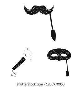 Isolated object of party and birthday icon. Collection of party and celebration stock symbol for web.
