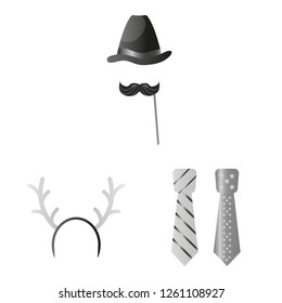 Isolated object of party and birthday icon. Collection of party and celebration stock symbol for web.