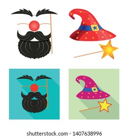 Isolated object of party and birthday icon. Set of party and celebration stock vector illustration.