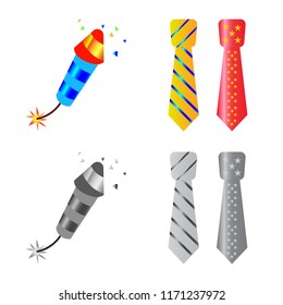 Isolated object of party and birthday logo. Set of party and celebration vector icon for stock.